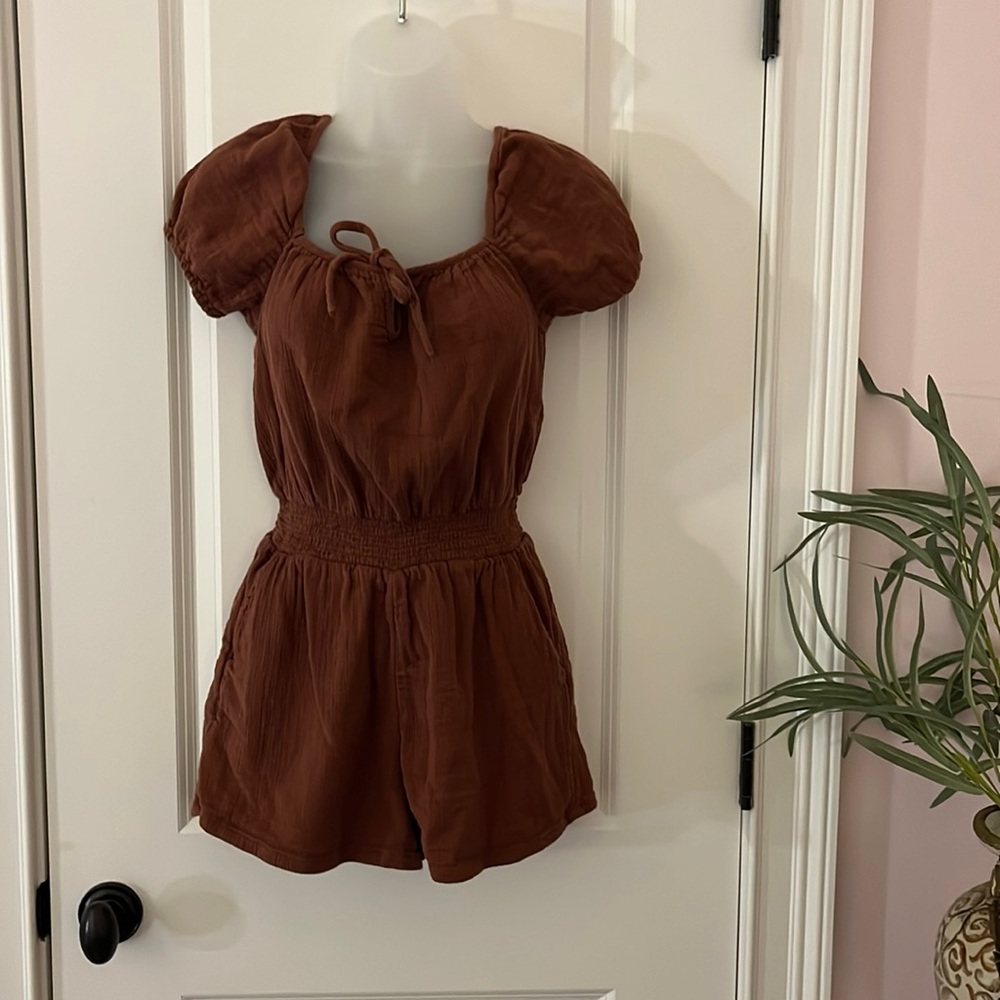 Aerie romper xxs deep coral